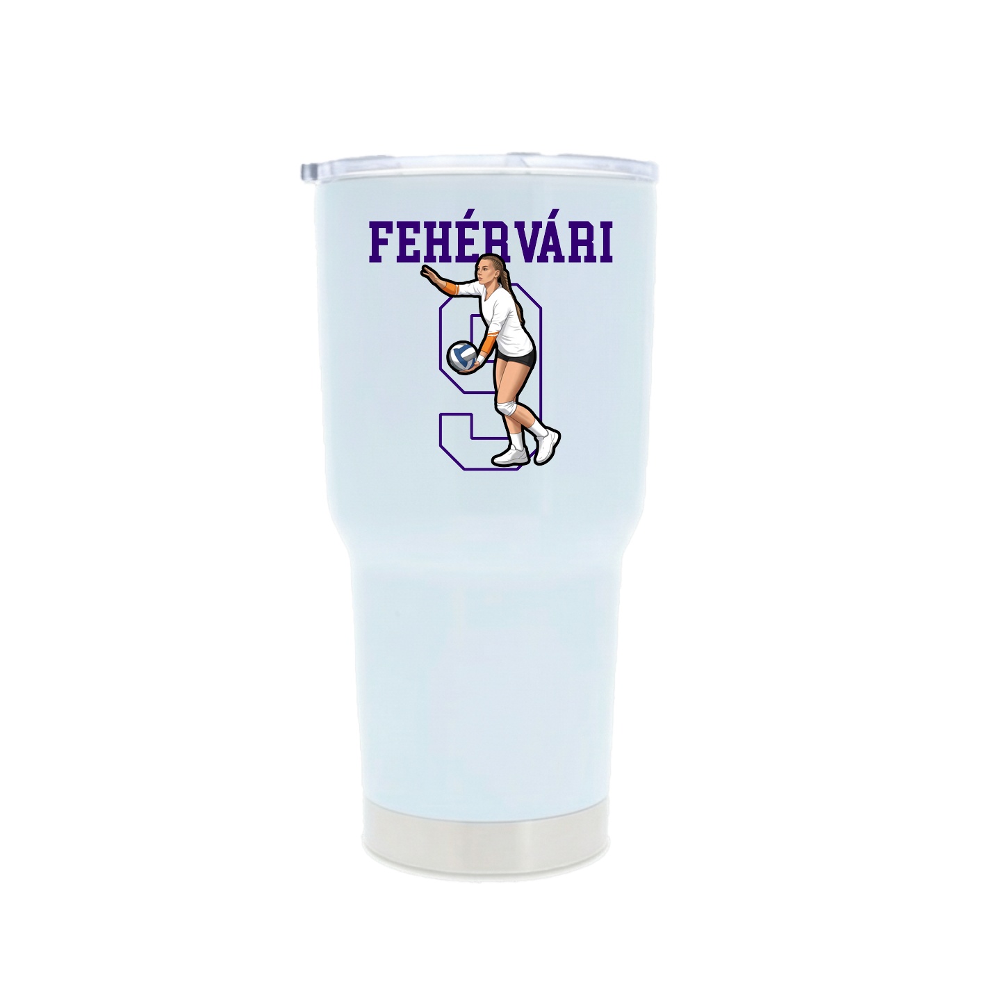 30oz Stainless Steel Tumbler — Shirsey in White