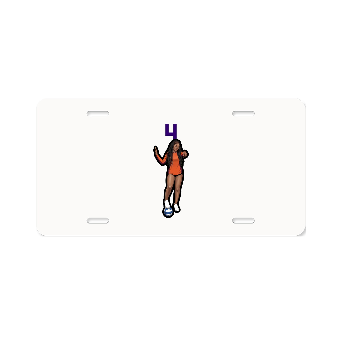 License Plate — Number Top in Classic