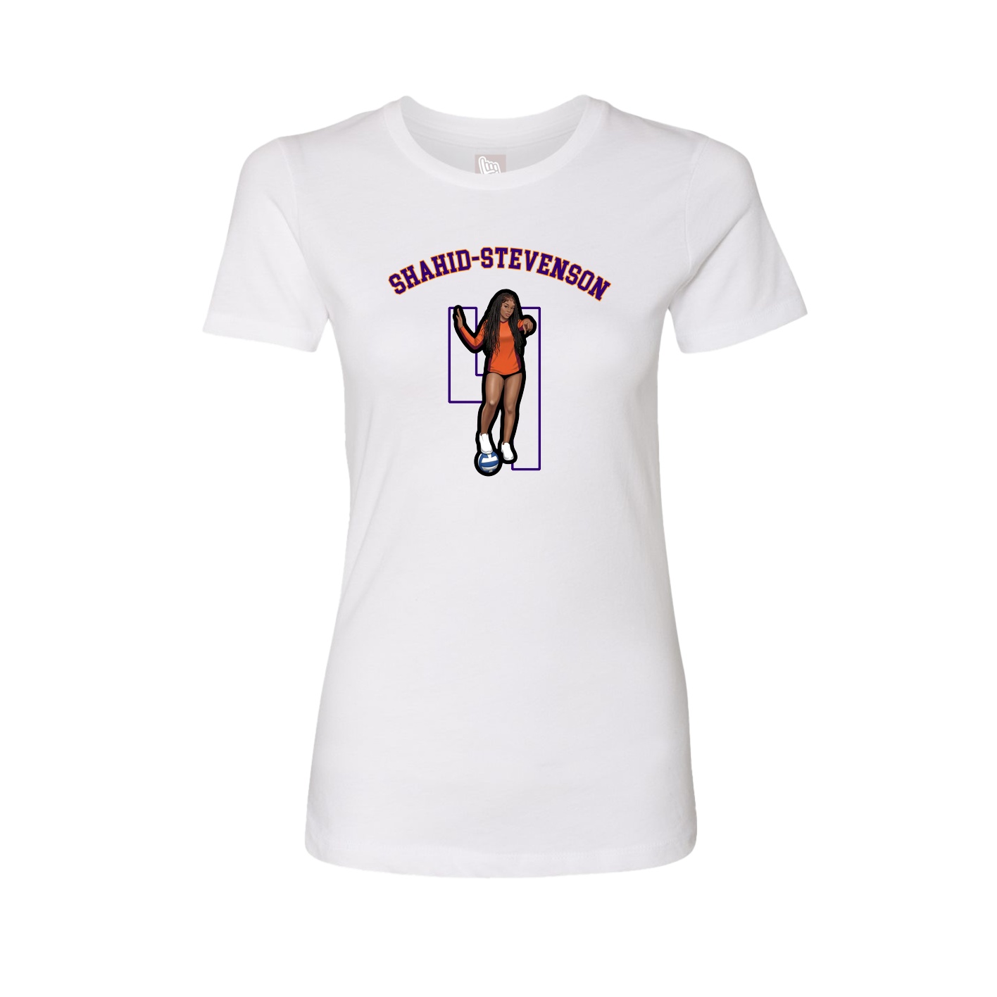 Fitted Women's Tee — Shirsey Arch in White