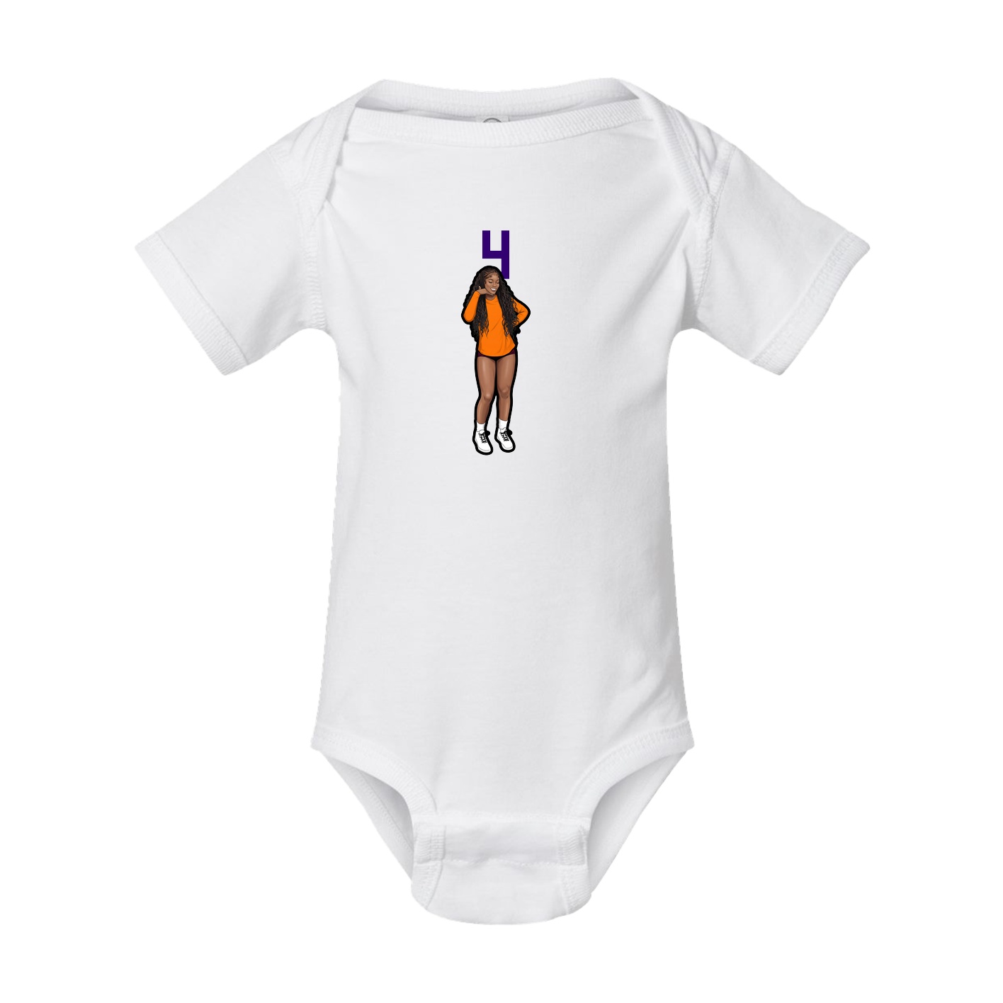 Baby Onesie — Number Top in White