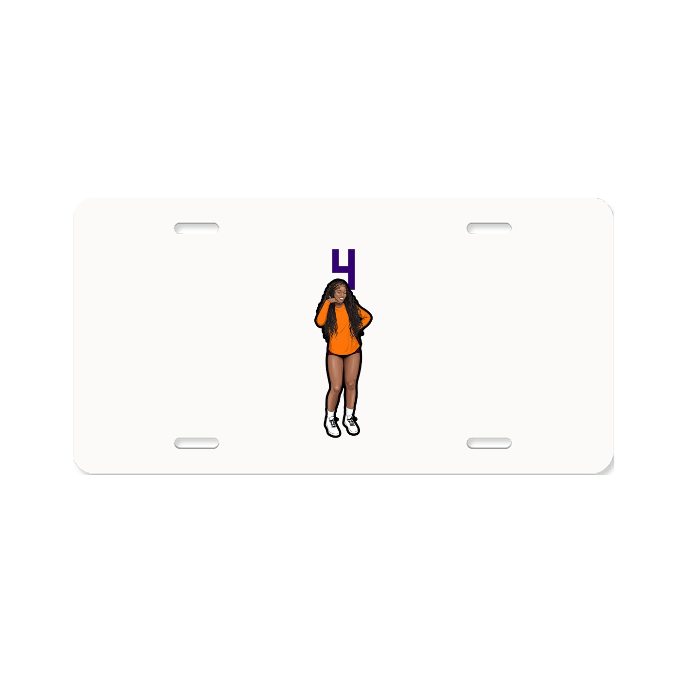 License Plate — Number Top in Classic