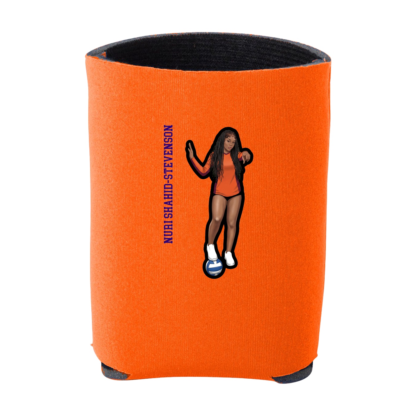 Can Holder — Name Vertical in Orange