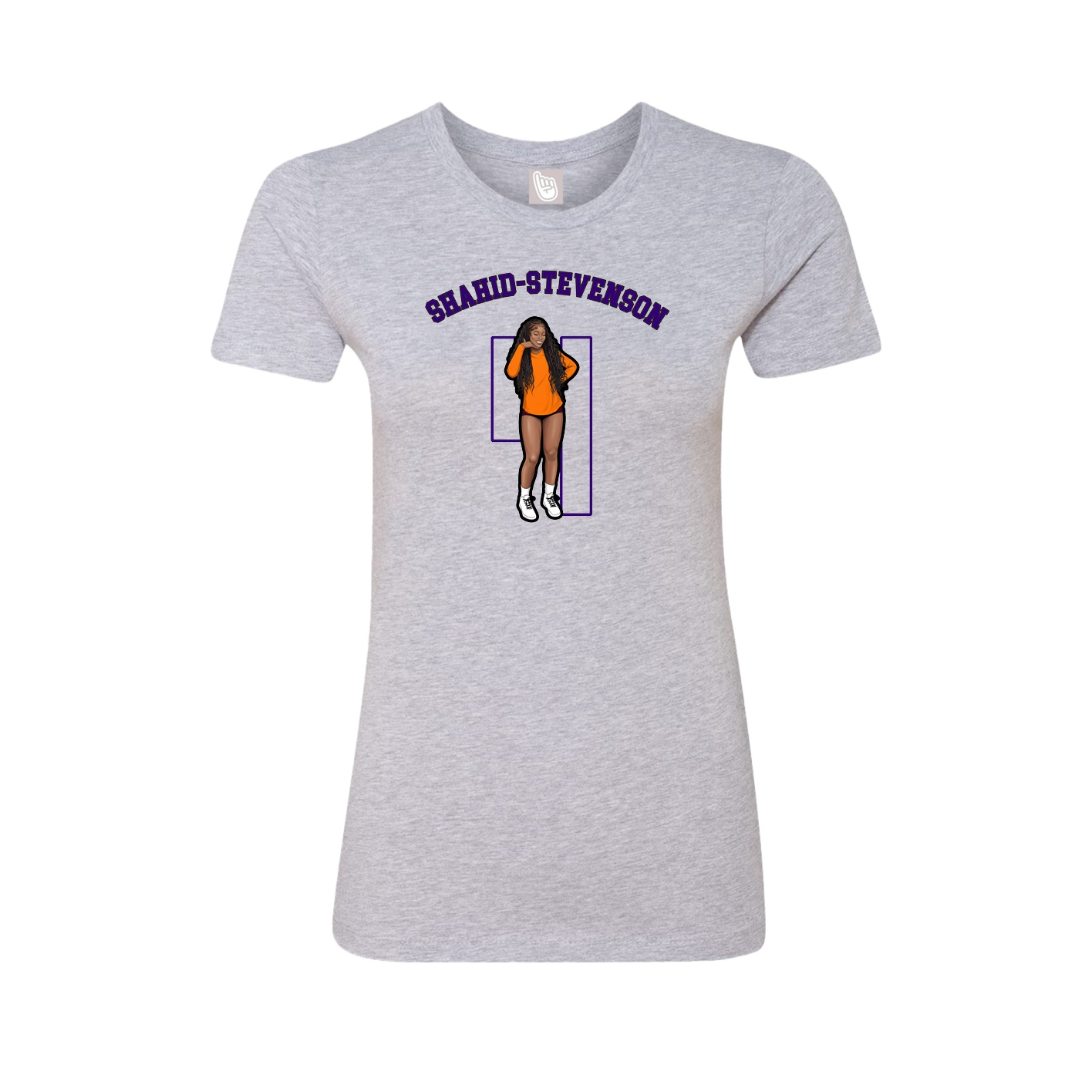 Fitted Women's Tee — Shirsey Arch in Grey
