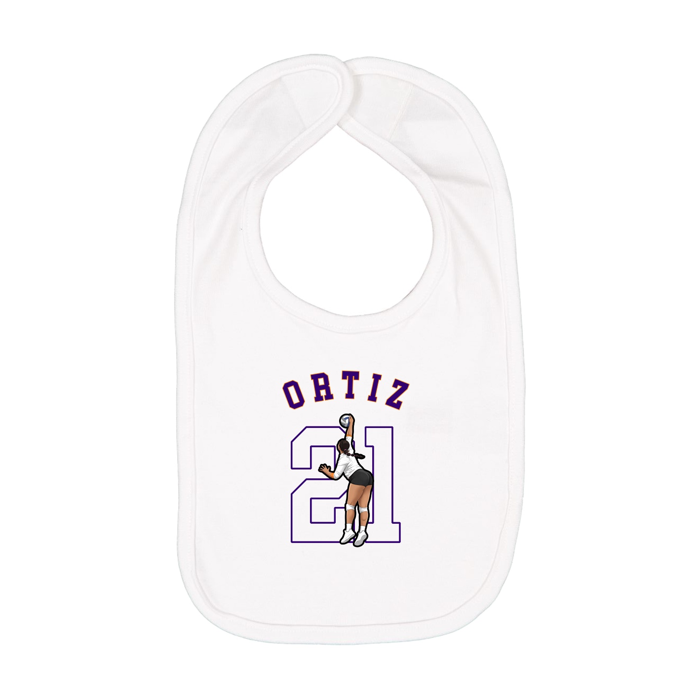 Infant Bib — Shirsey Arch in White
