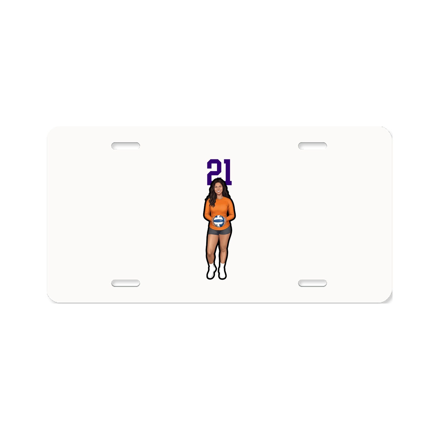 License Plate — Number Top in Classic
