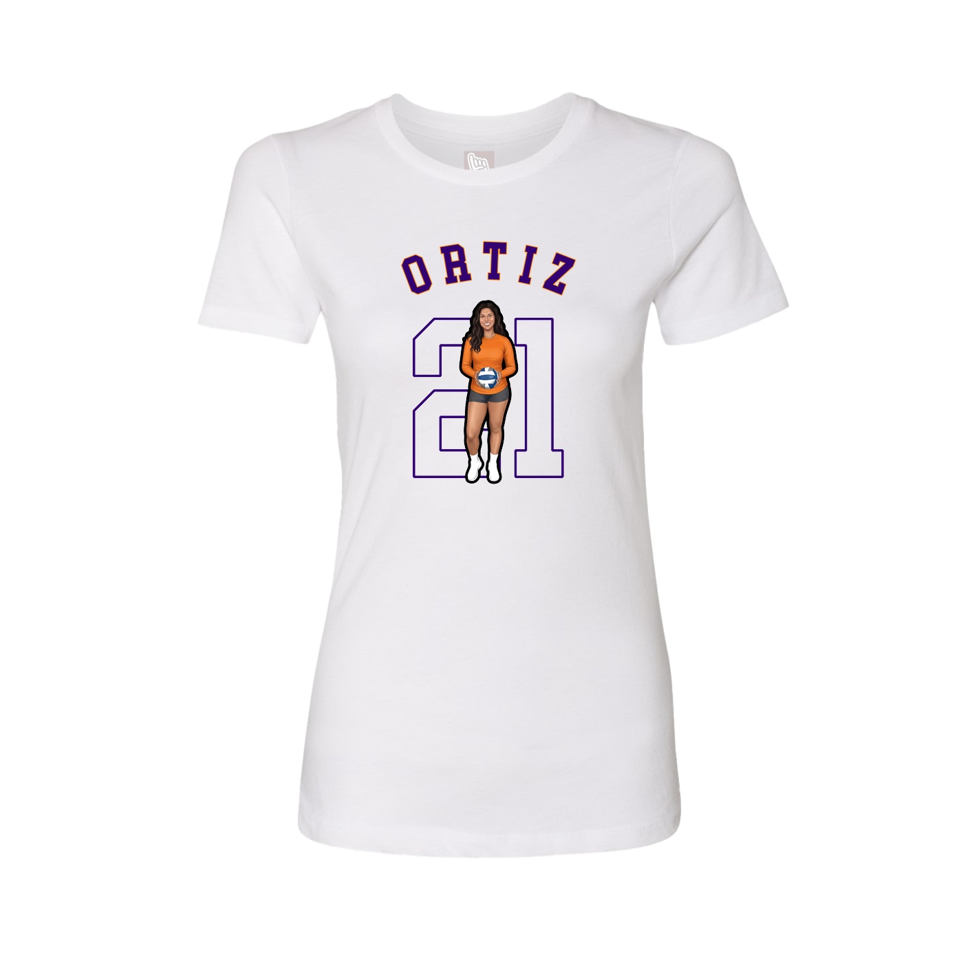 Fitted Women's Tee — Shirsey Arch in White