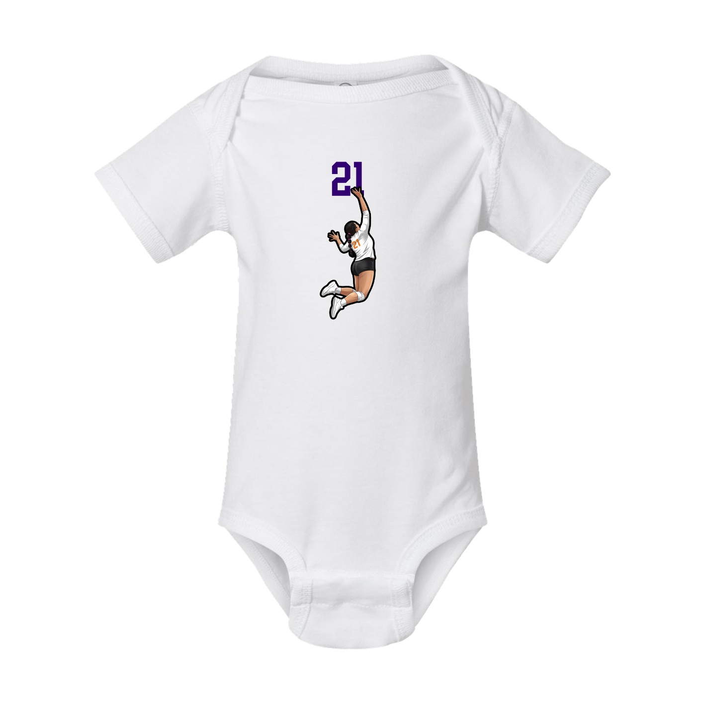 Baby Onesie — Number Top in White