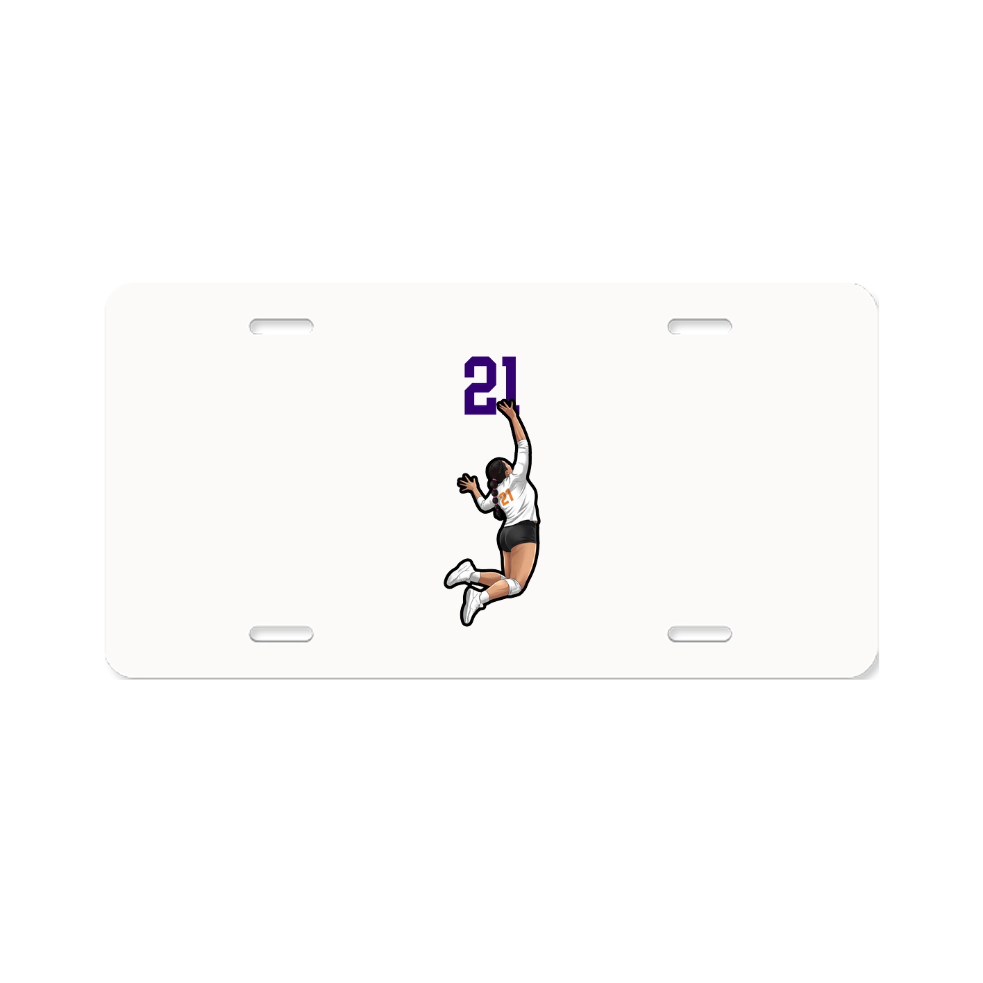 License Plate — Number Top in Classic