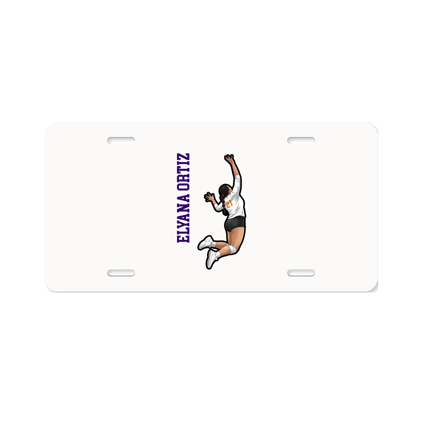 License Plate — Name Vertical in Classic