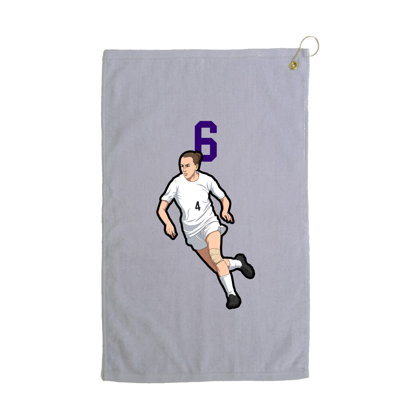 Golf Towel — Number Top in Grey