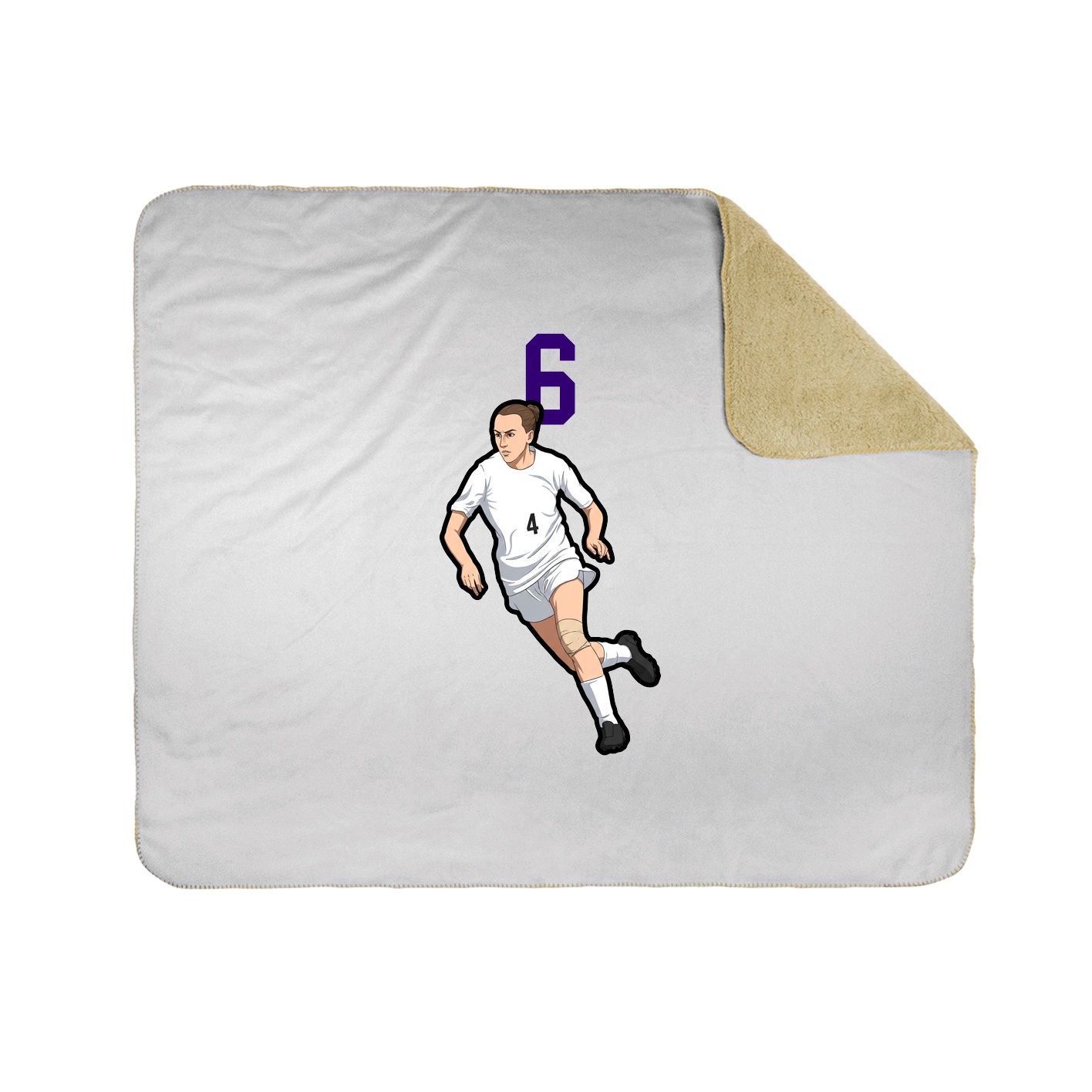 Throw Blanket — Number Top in White