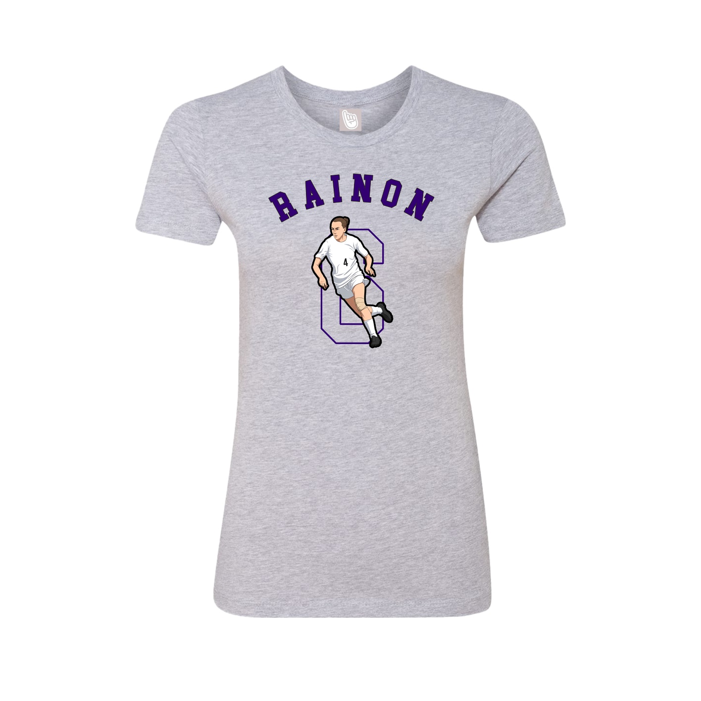 Fitted Women's Tee — Shirsey Arch in Grey
