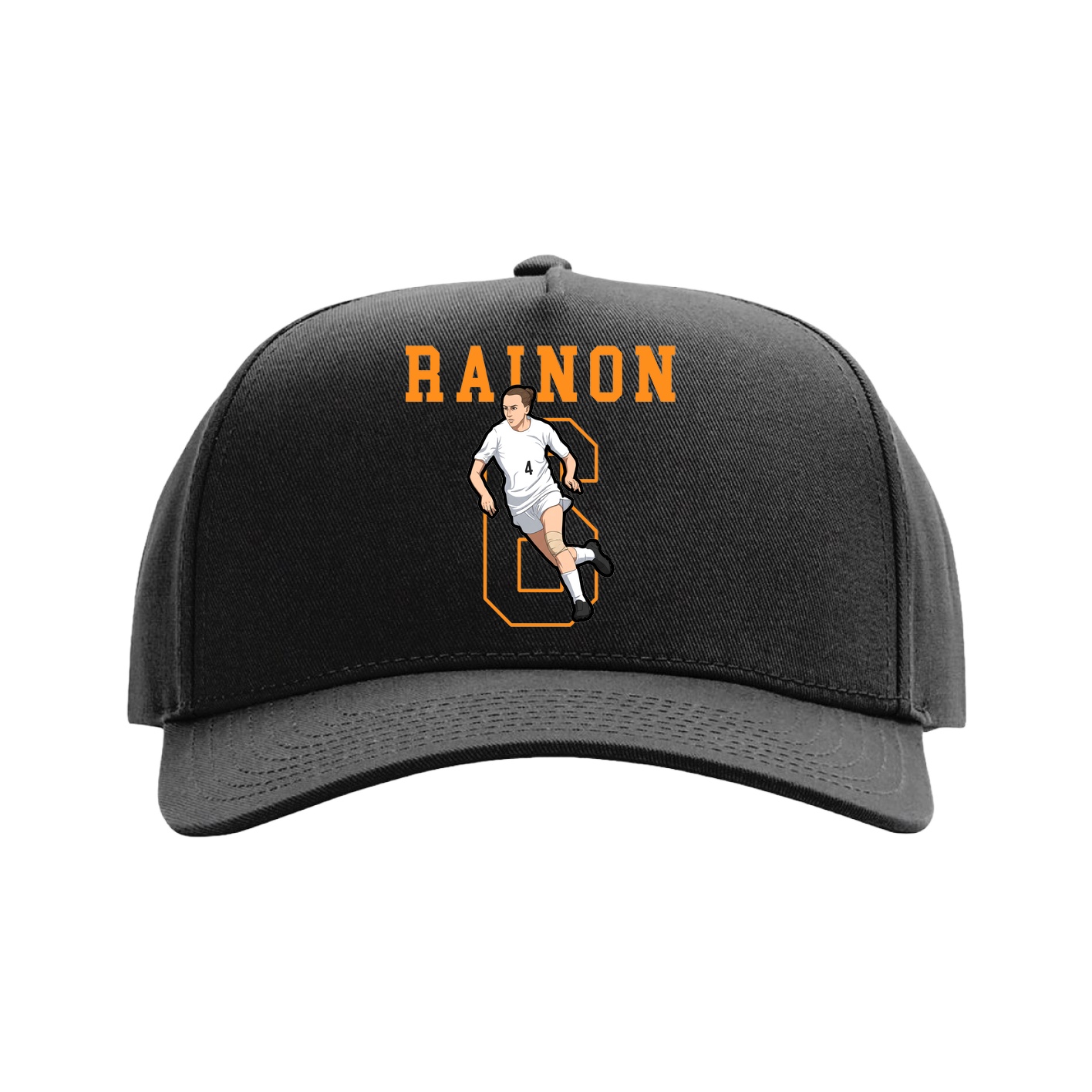 Full Fabric Five-Panel Champ Cap — Shirsey in Black