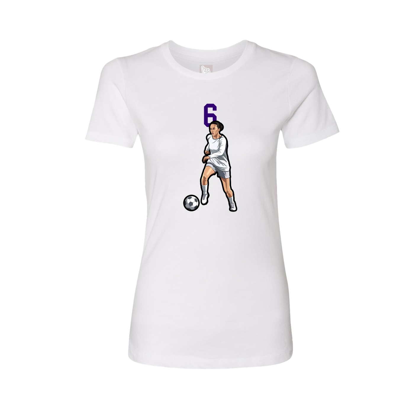 Fitted Women's Tee — Number Top in White