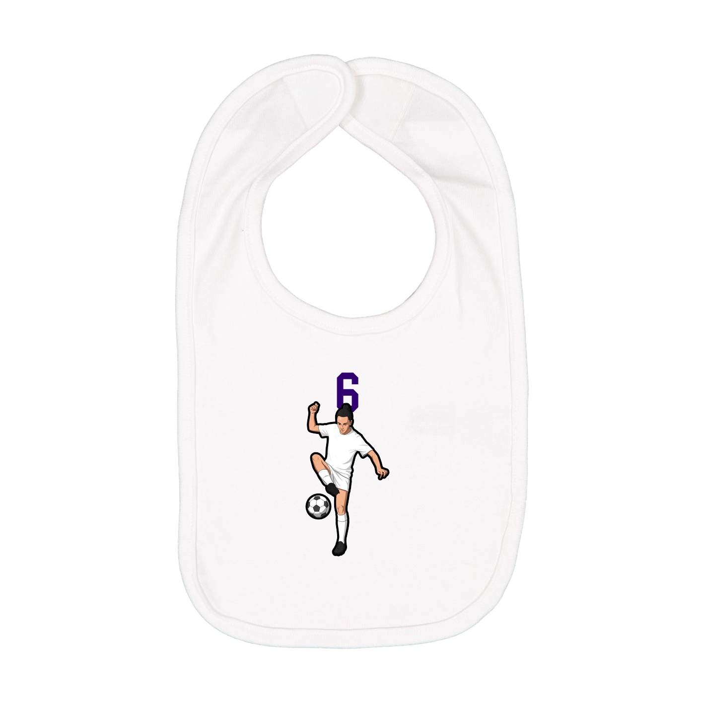 Infant Bib — Number Top in White