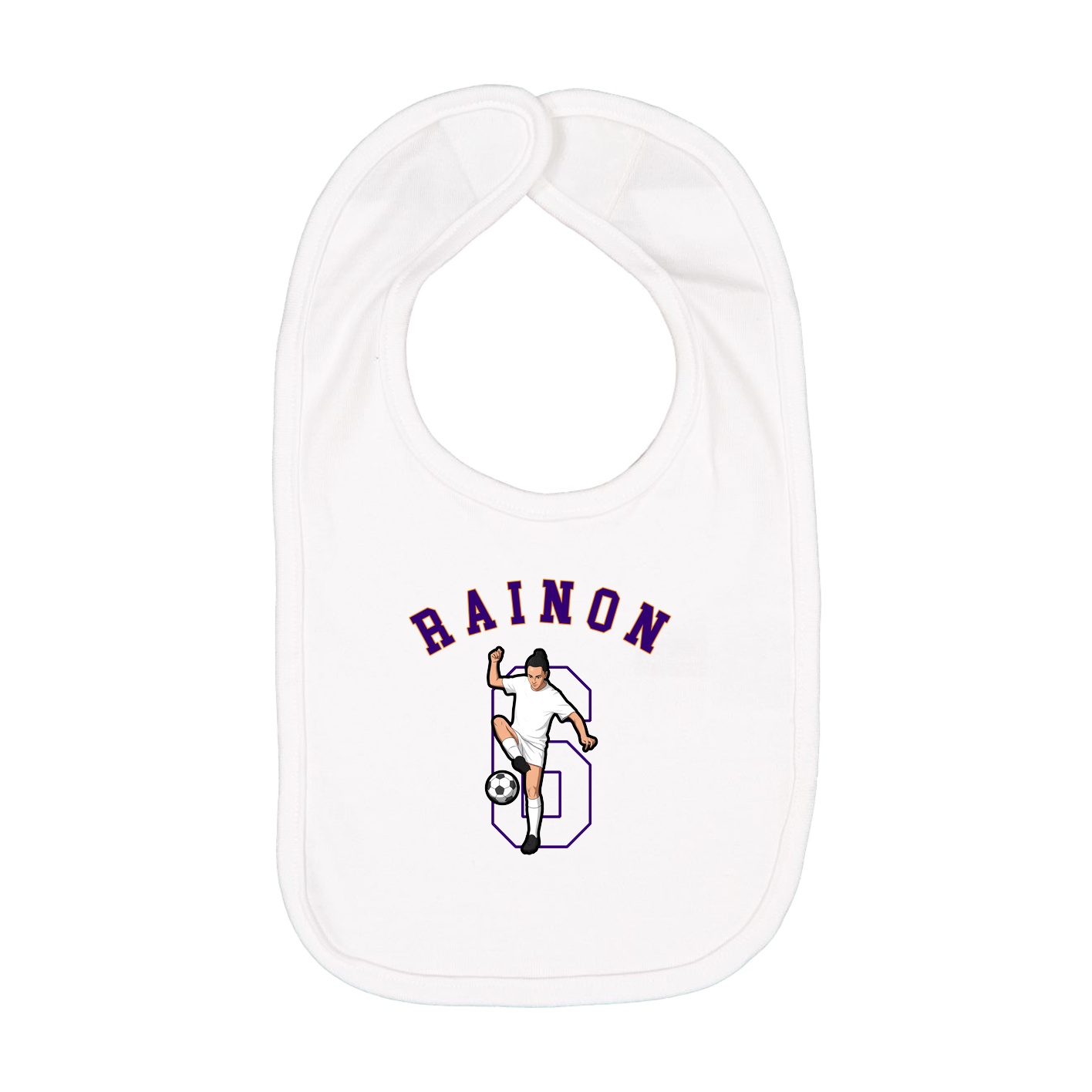 Infant Bib — Shirsey Arch in White