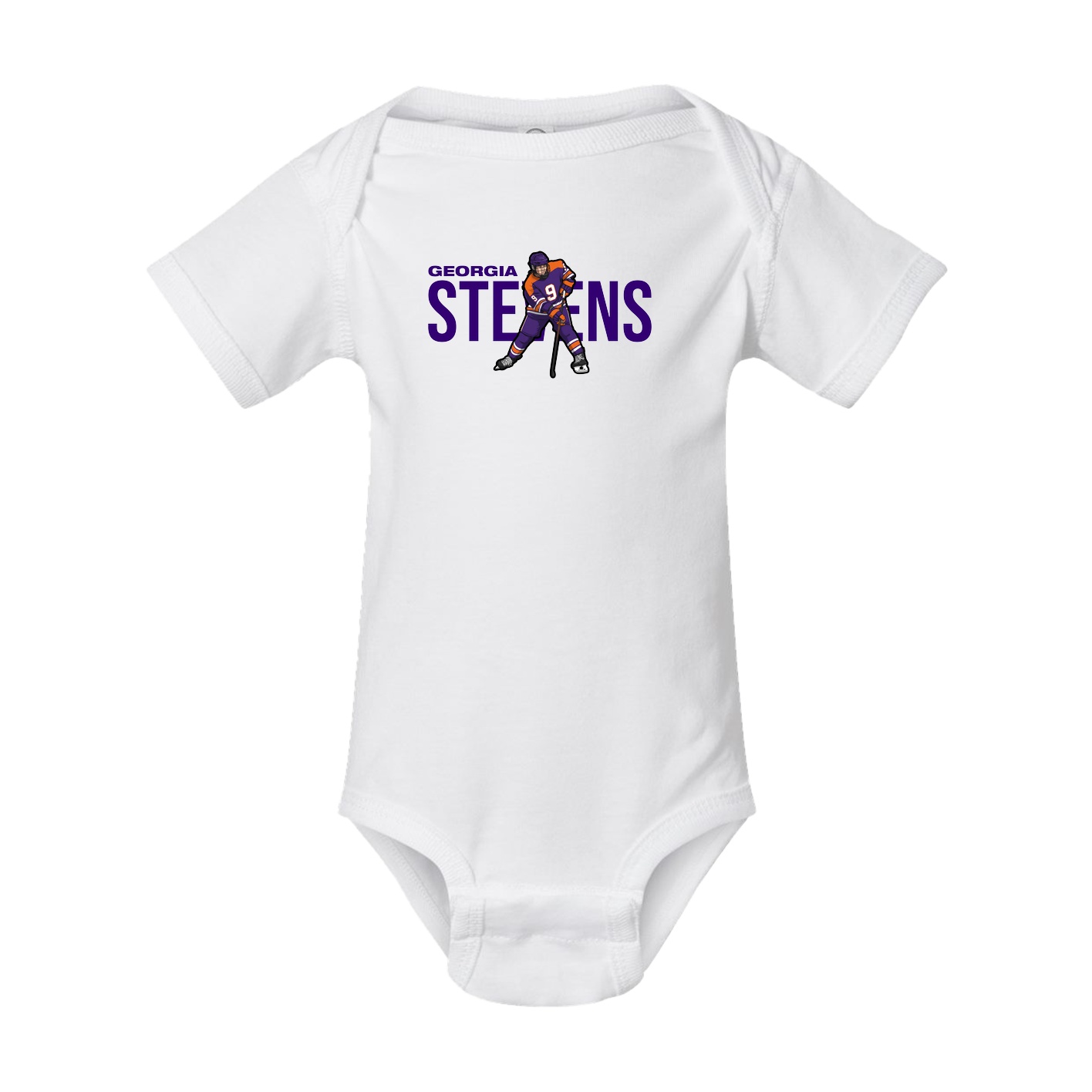Baby Onesie — Player Name in White