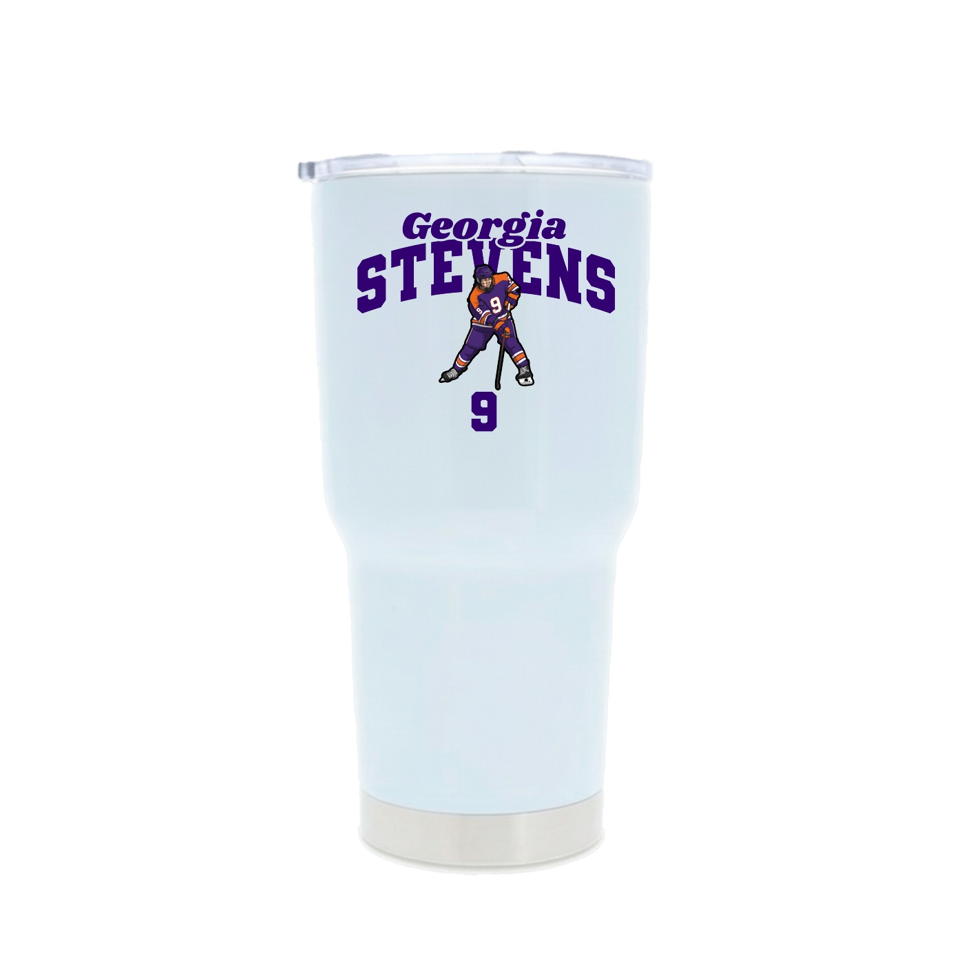 30oz Stainless Steel Tumbler — Signature Arch in White