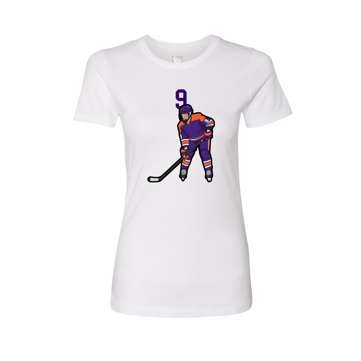 Womens Tee — Number Top in White