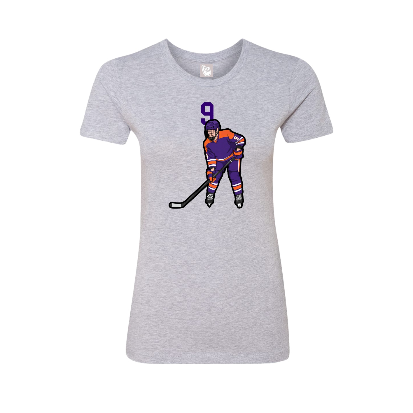 Womens Tee — Number Top in Grey