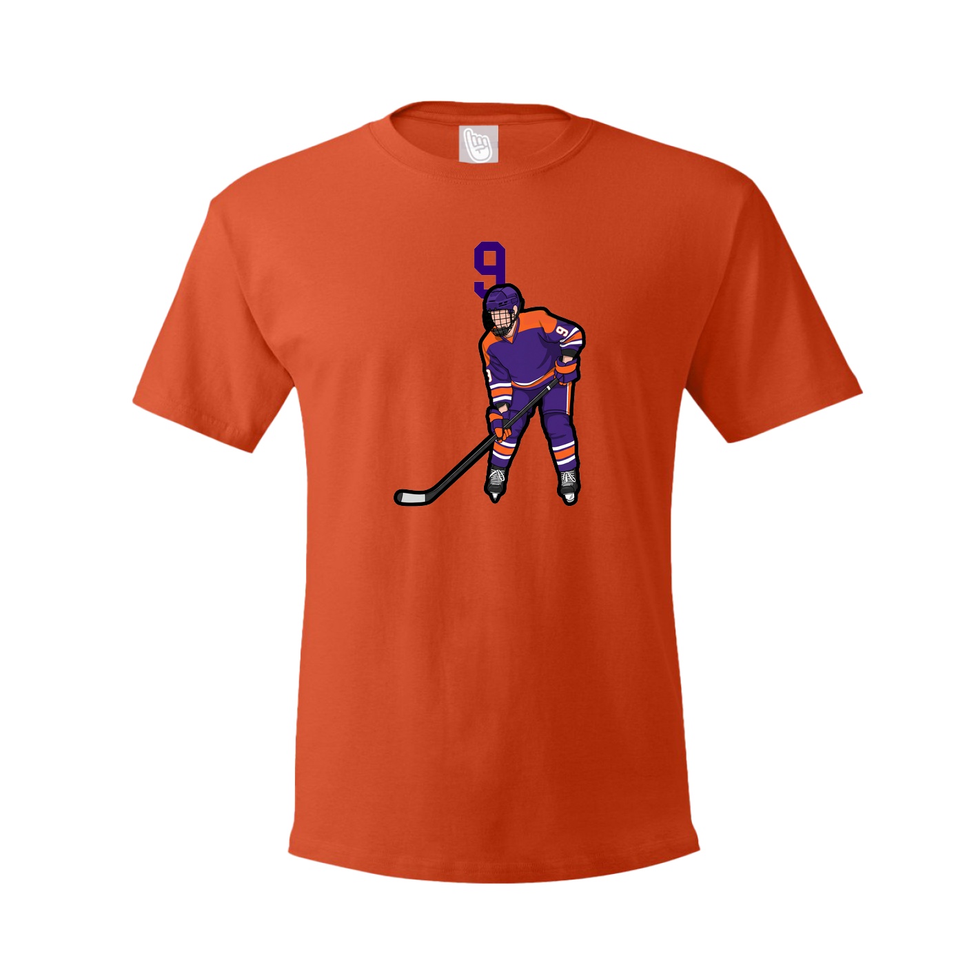 Youth Tee — Number Top in Orange