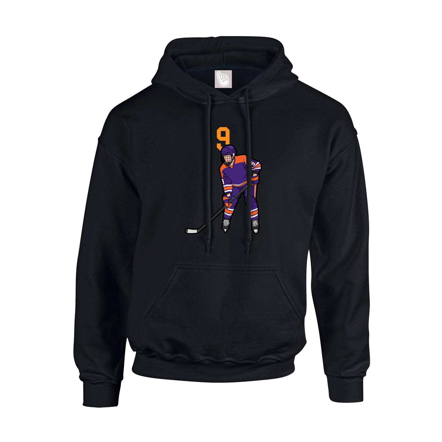 Hoodie — Number Top in Black