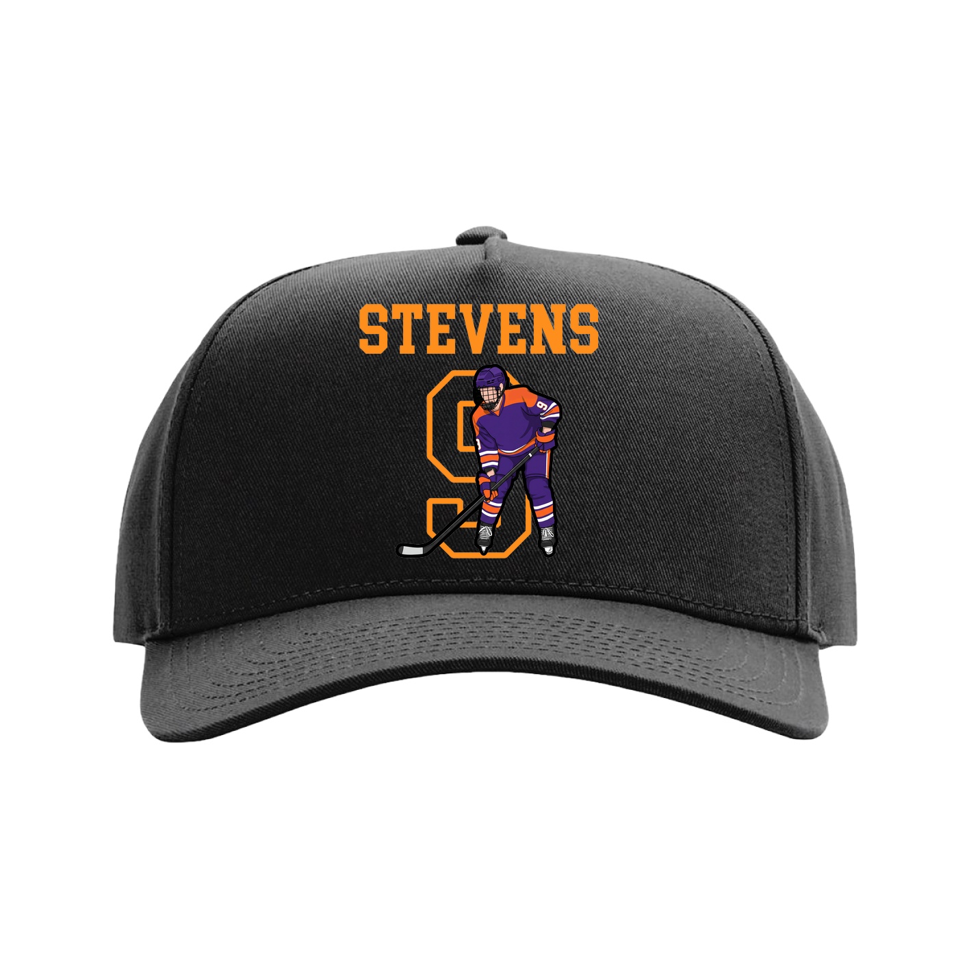 Full Fabric Five-Panel Champ Cap — Shirsey in Black