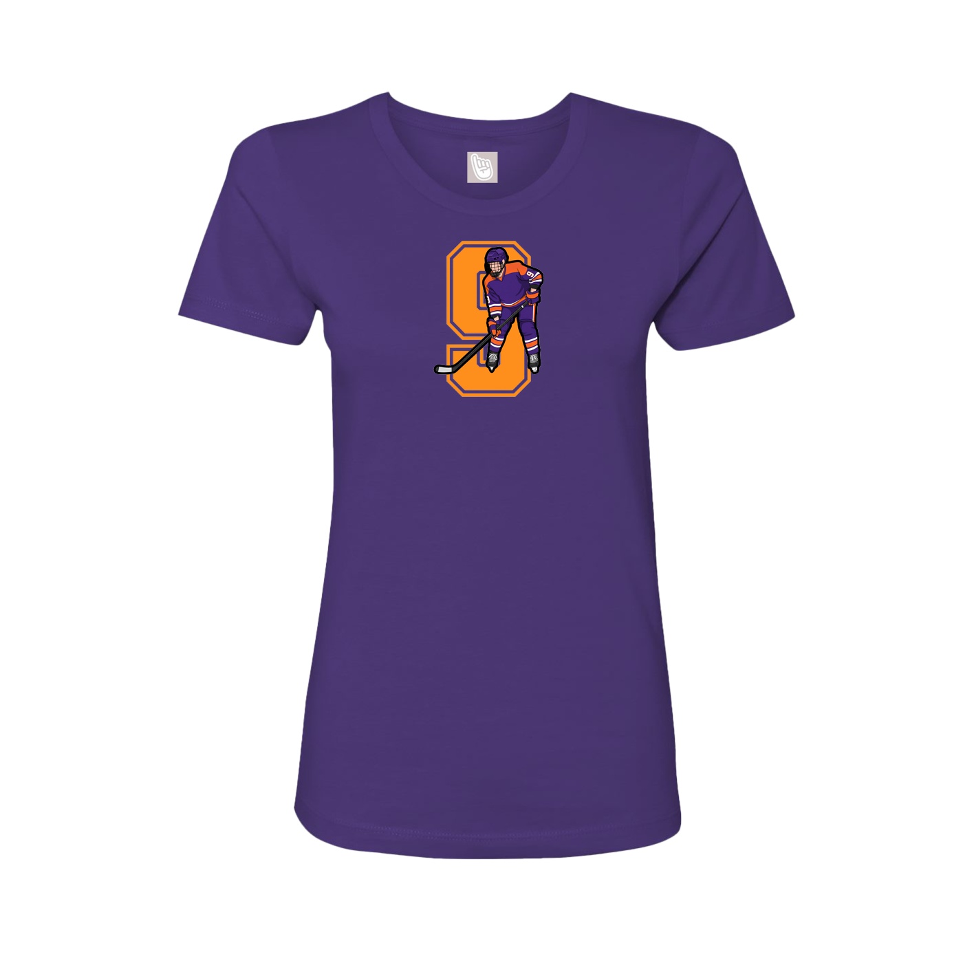 Womens Tee — Number in Purple