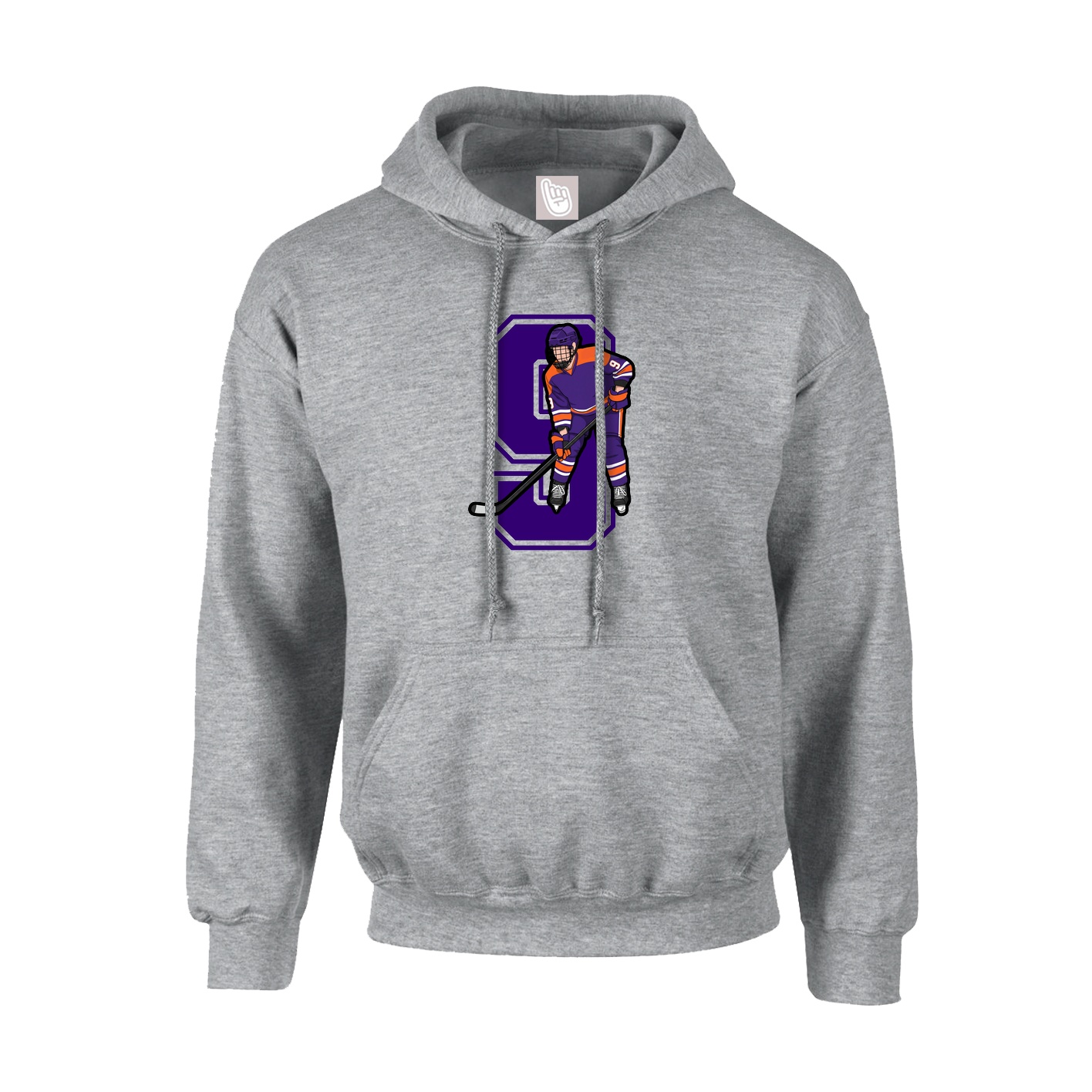 Hoodie — Number in Grey