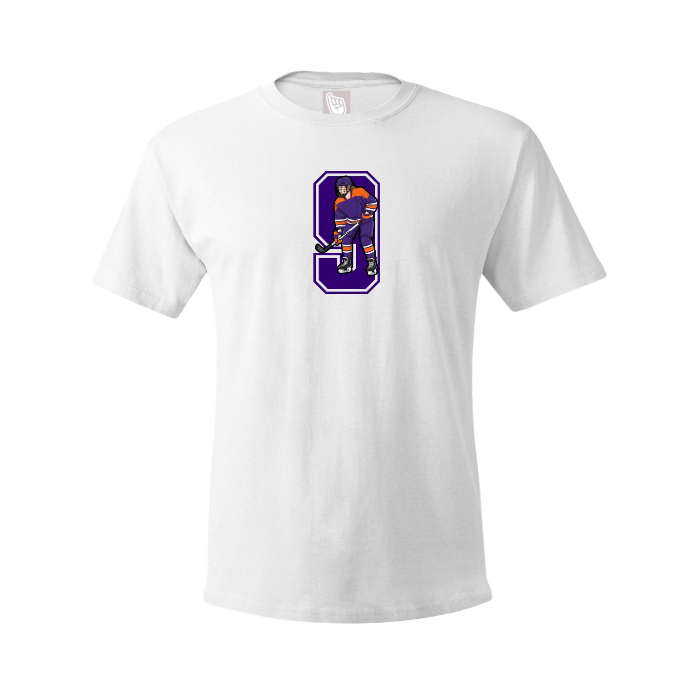 Youth Tee — Number in White