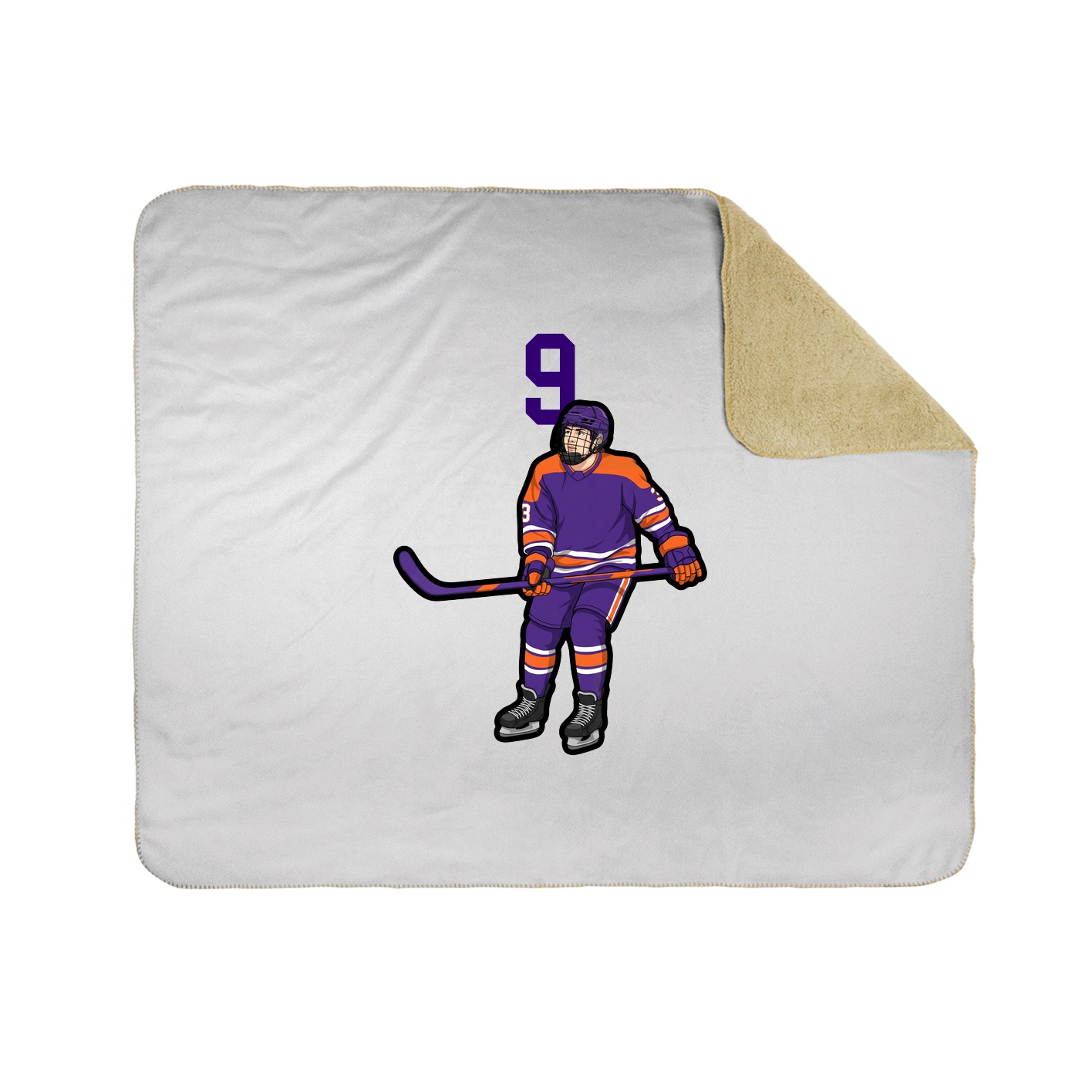 Throw Blanket — Number Top in White