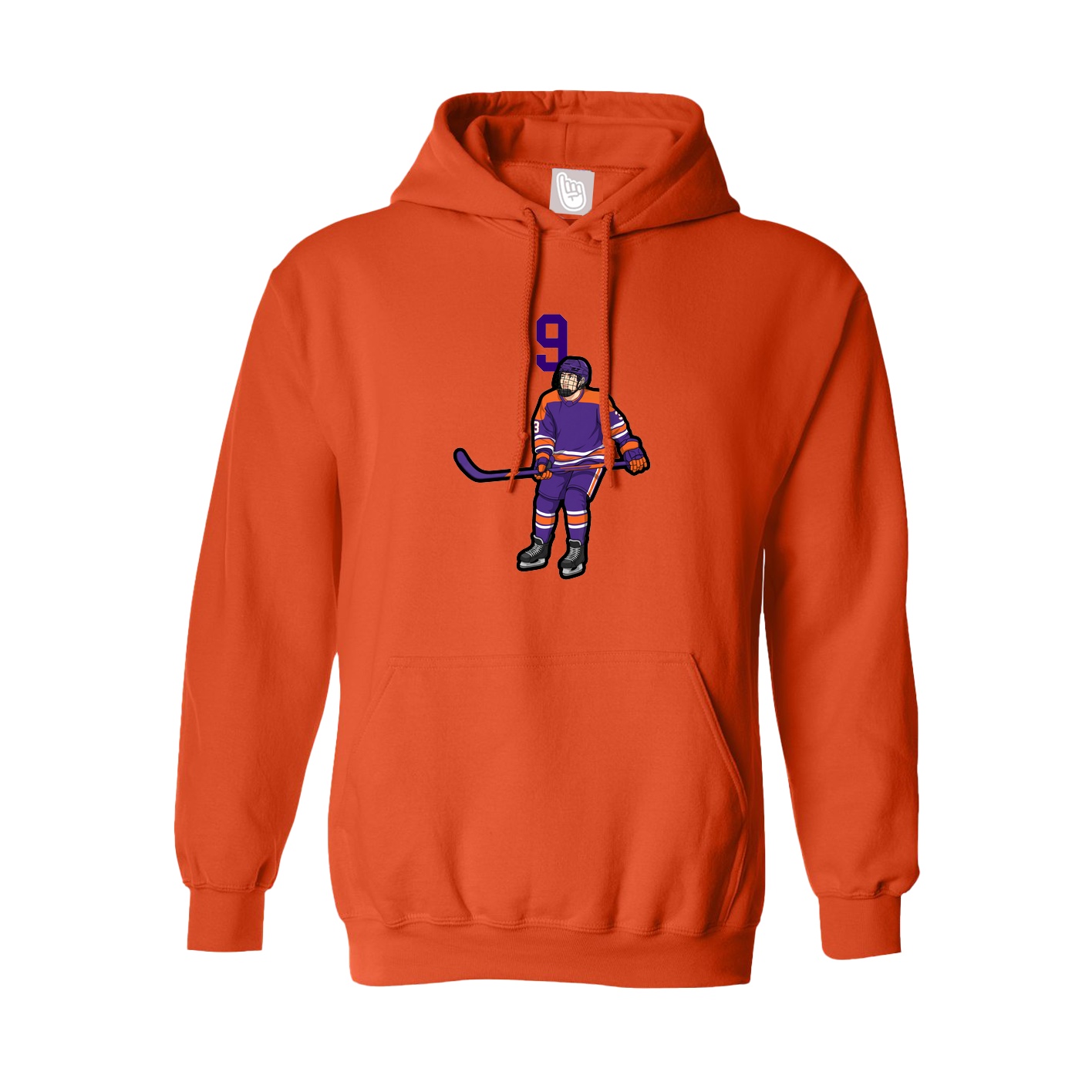 Hoodie — Number Top in Orange