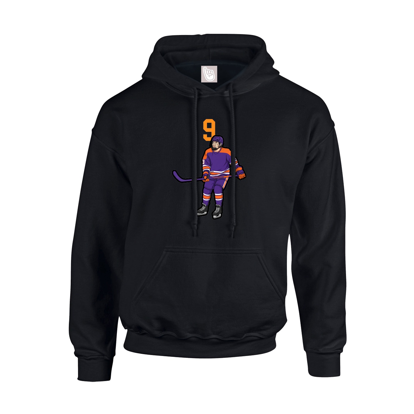 Youth Hoodie — Number Top in Black