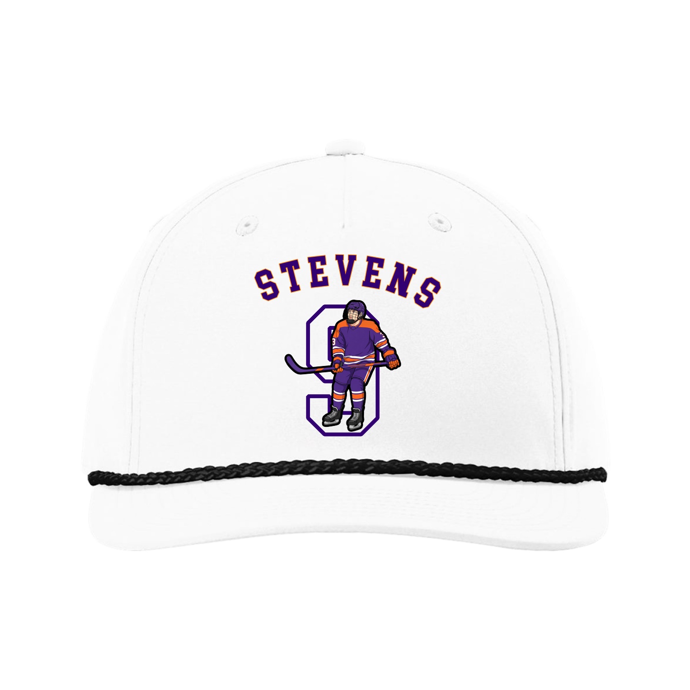 Five-Panel Classic Rope Cap — Shirsey Arch in White