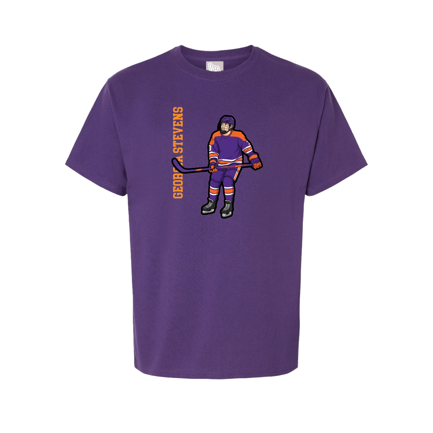 Tee — Name Vertical in Purple