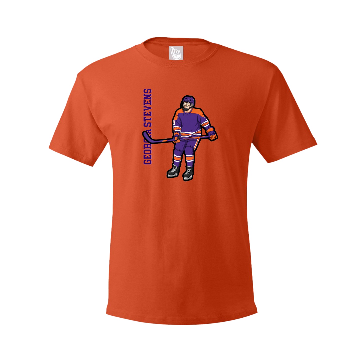 Youth Tee — Name Vertical in Orange