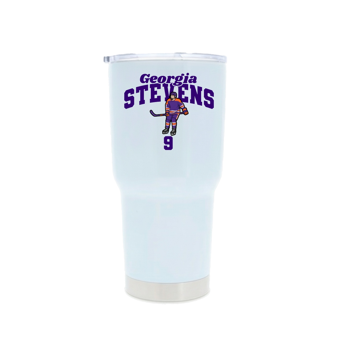 30oz Stainless Steel Tumbler — Signature Arch in White