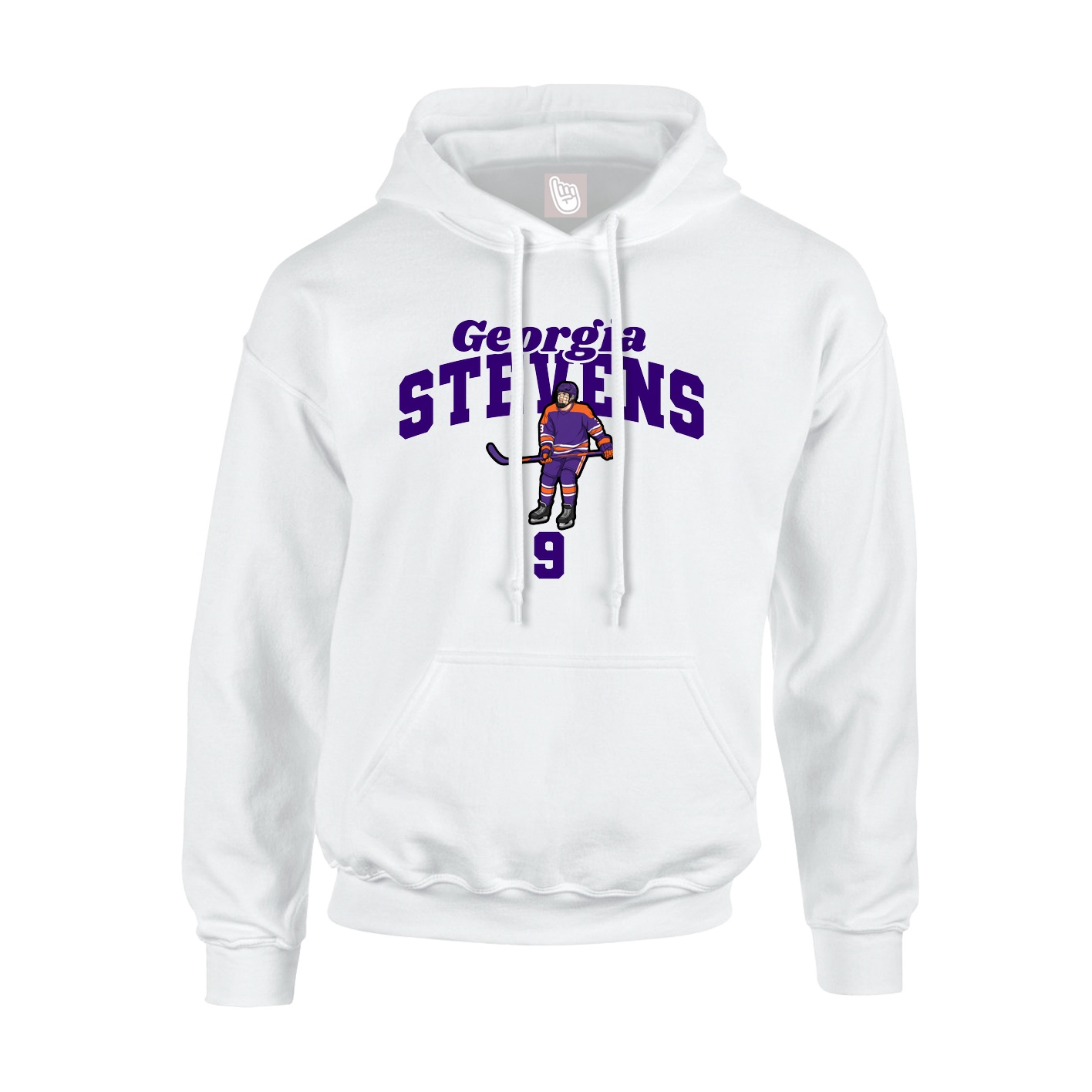 Youth Hoodie — Signature Arch in White