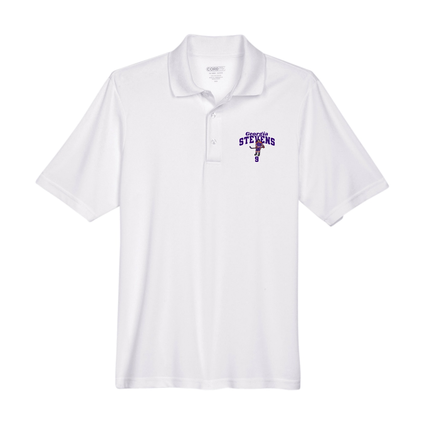 Performance Polo — Signature Arch in White