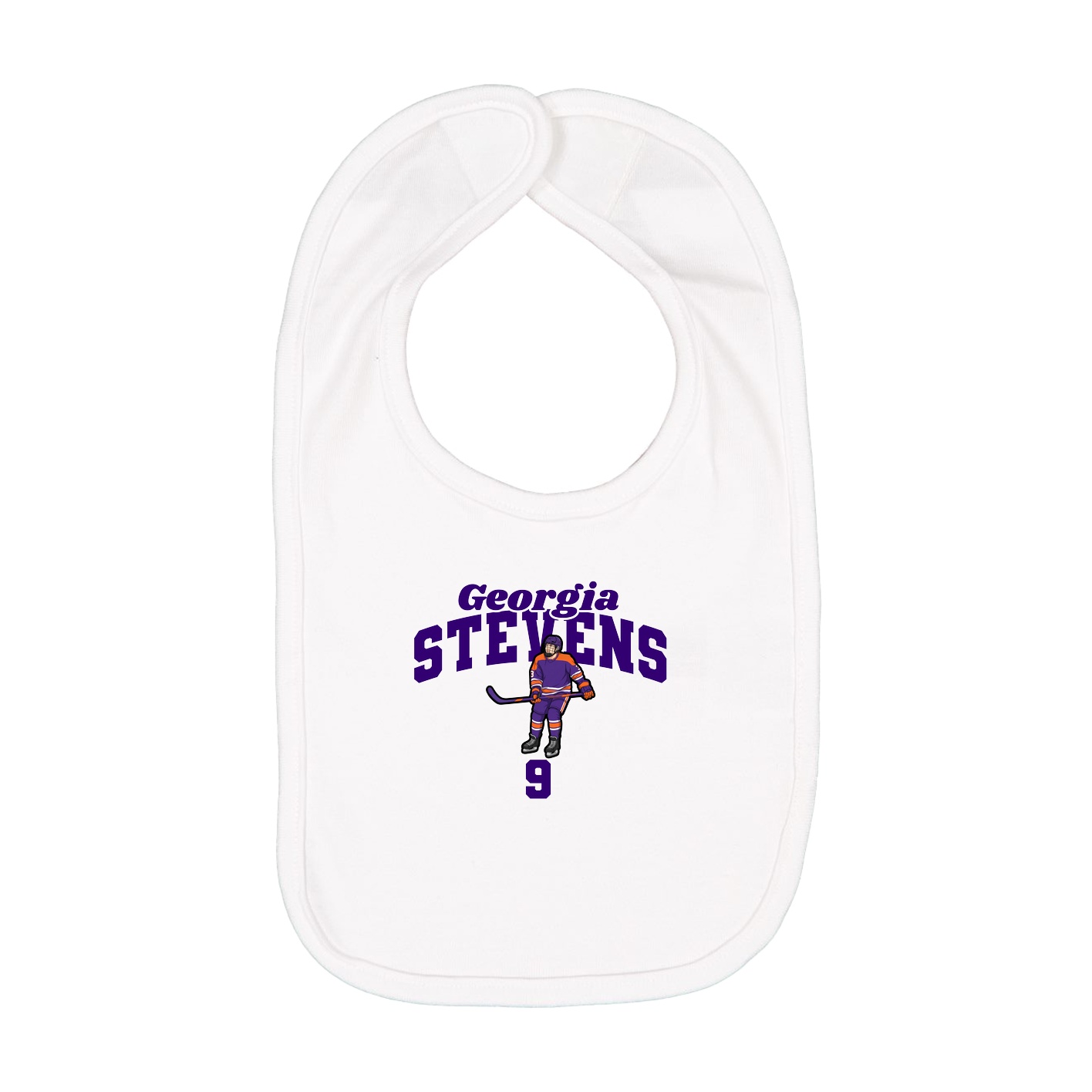 Infant Bib — Signature Arch in White