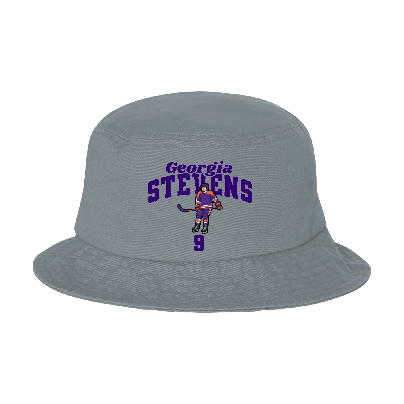 Bucket Cap — Signature Arch in Grey