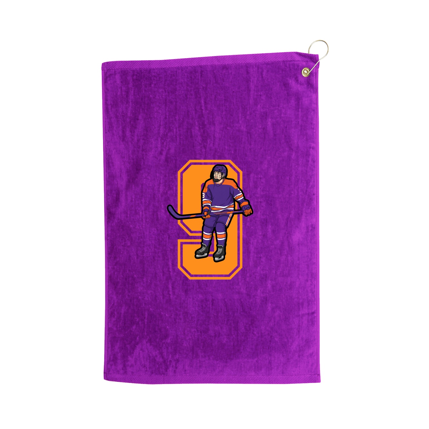 Golf Towel — Number in Purple