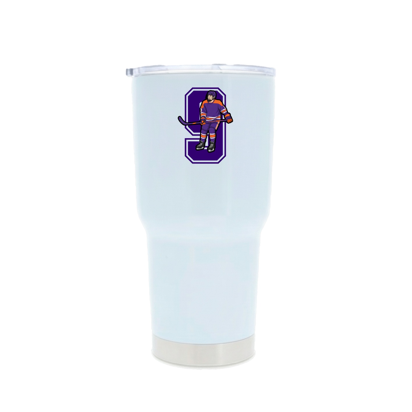 30oz Stainless Steel Tumbler — Number in White