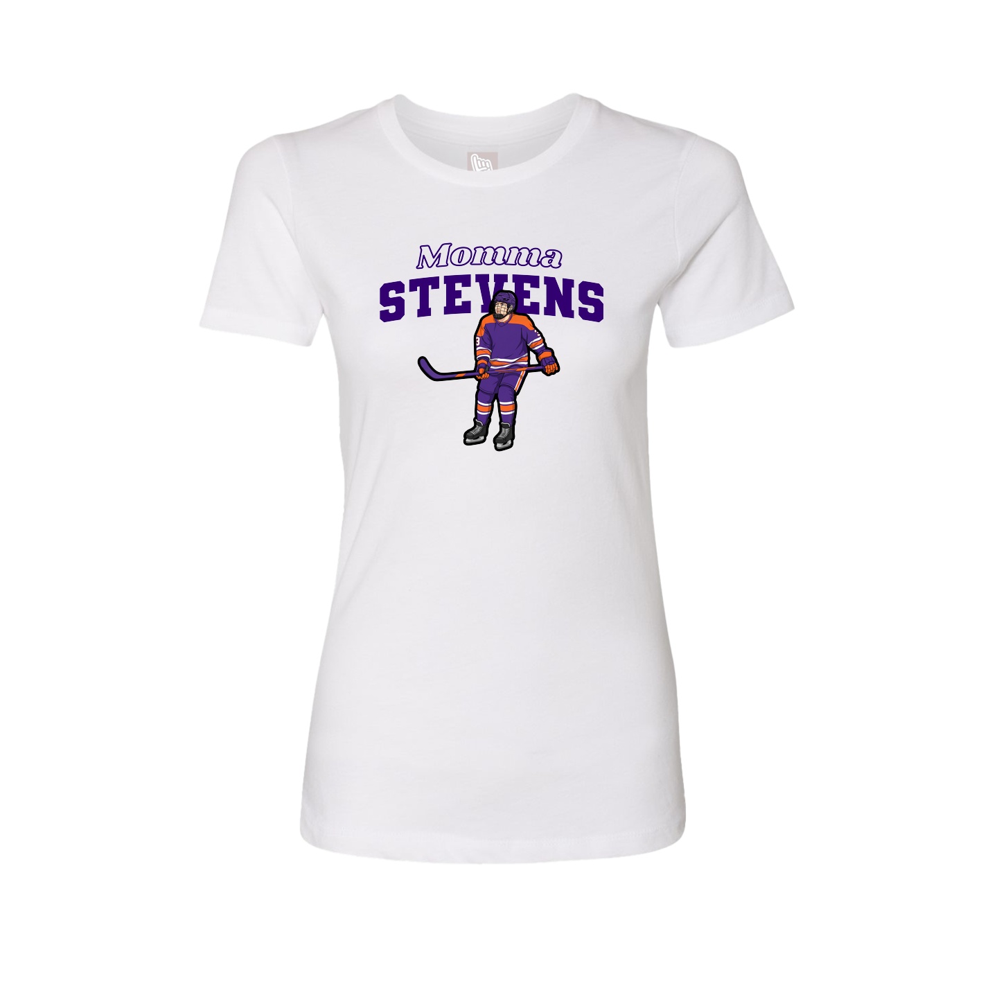 Womens Tee — Mothers Day Block in White