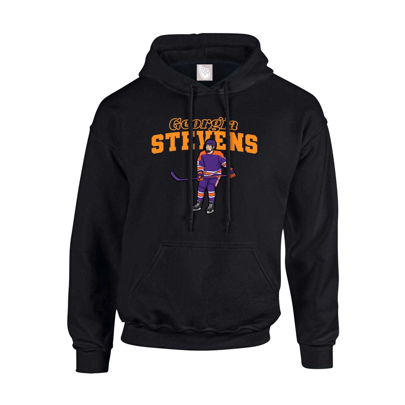 Youth Hoodie — Name Arch in Black