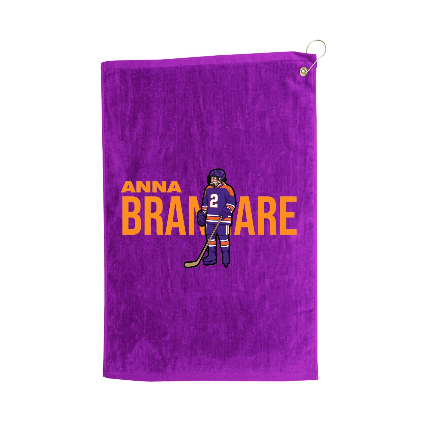 Golf Towel — Player Name in Purple