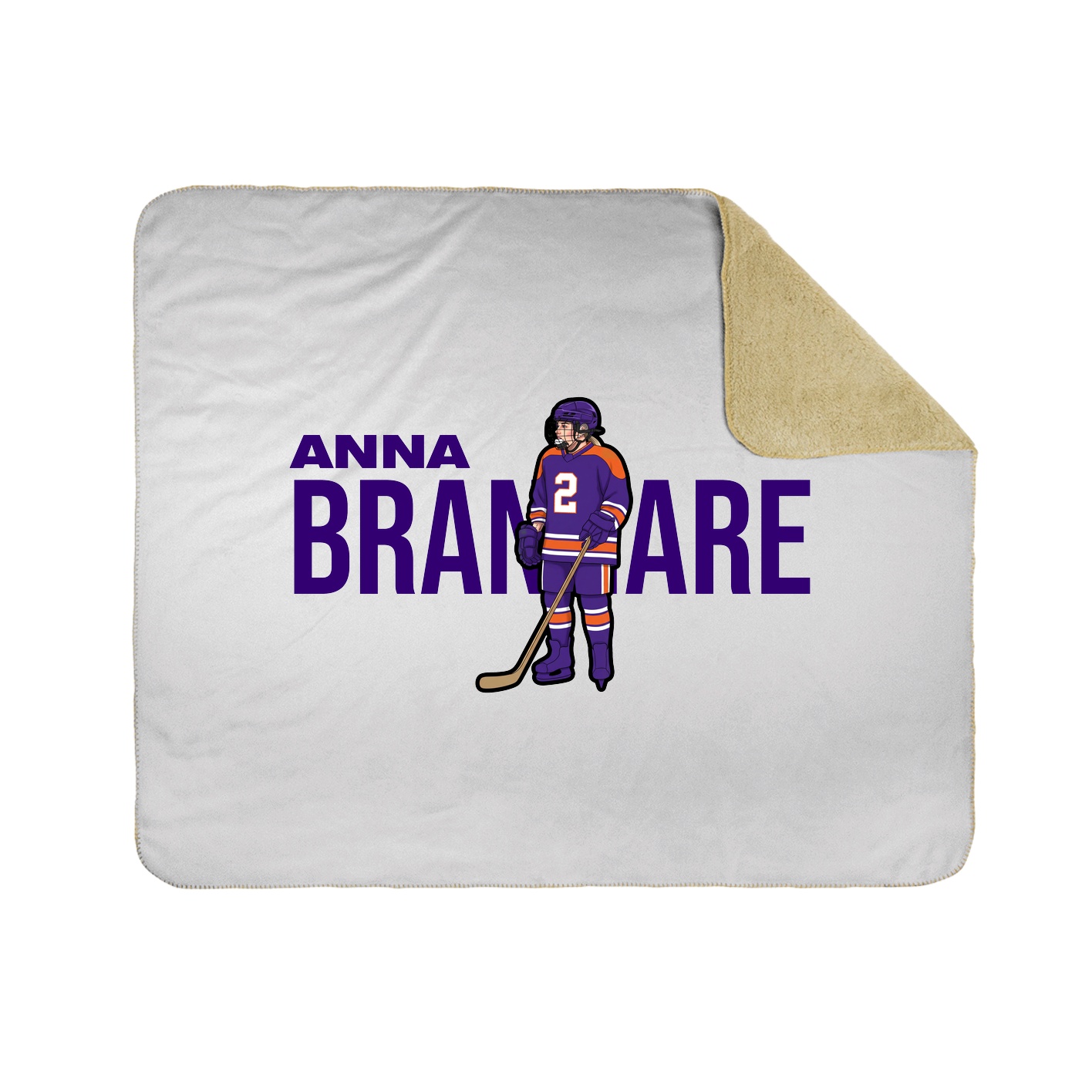 Throw Blanket — Player Name in White