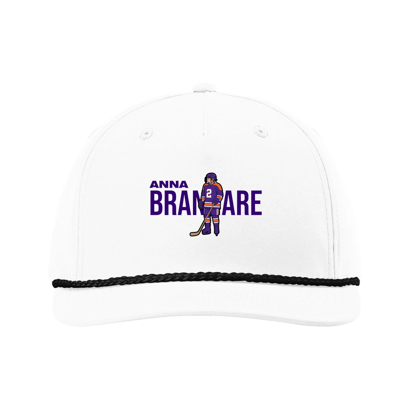 Five-Panel Classic Rope Cap — Player Name in White