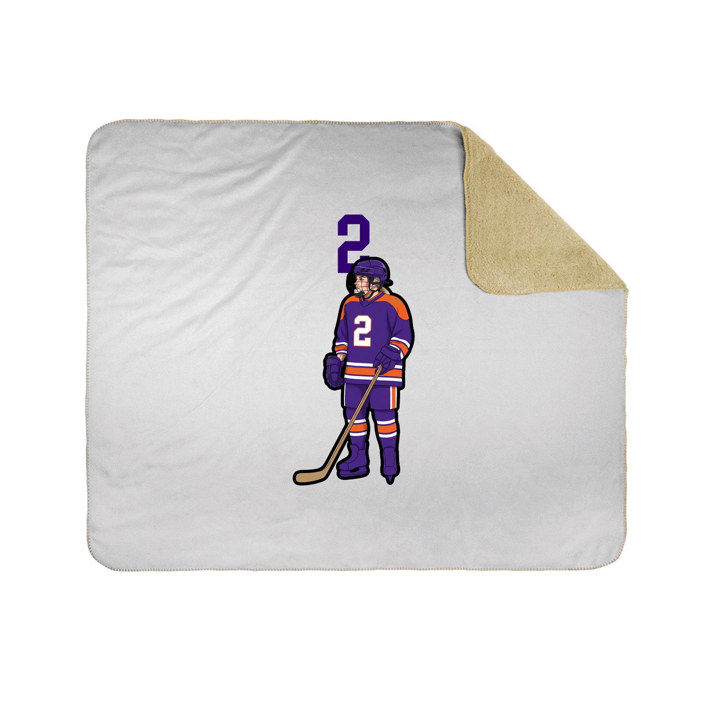 Throw Blanket — Number Top in White