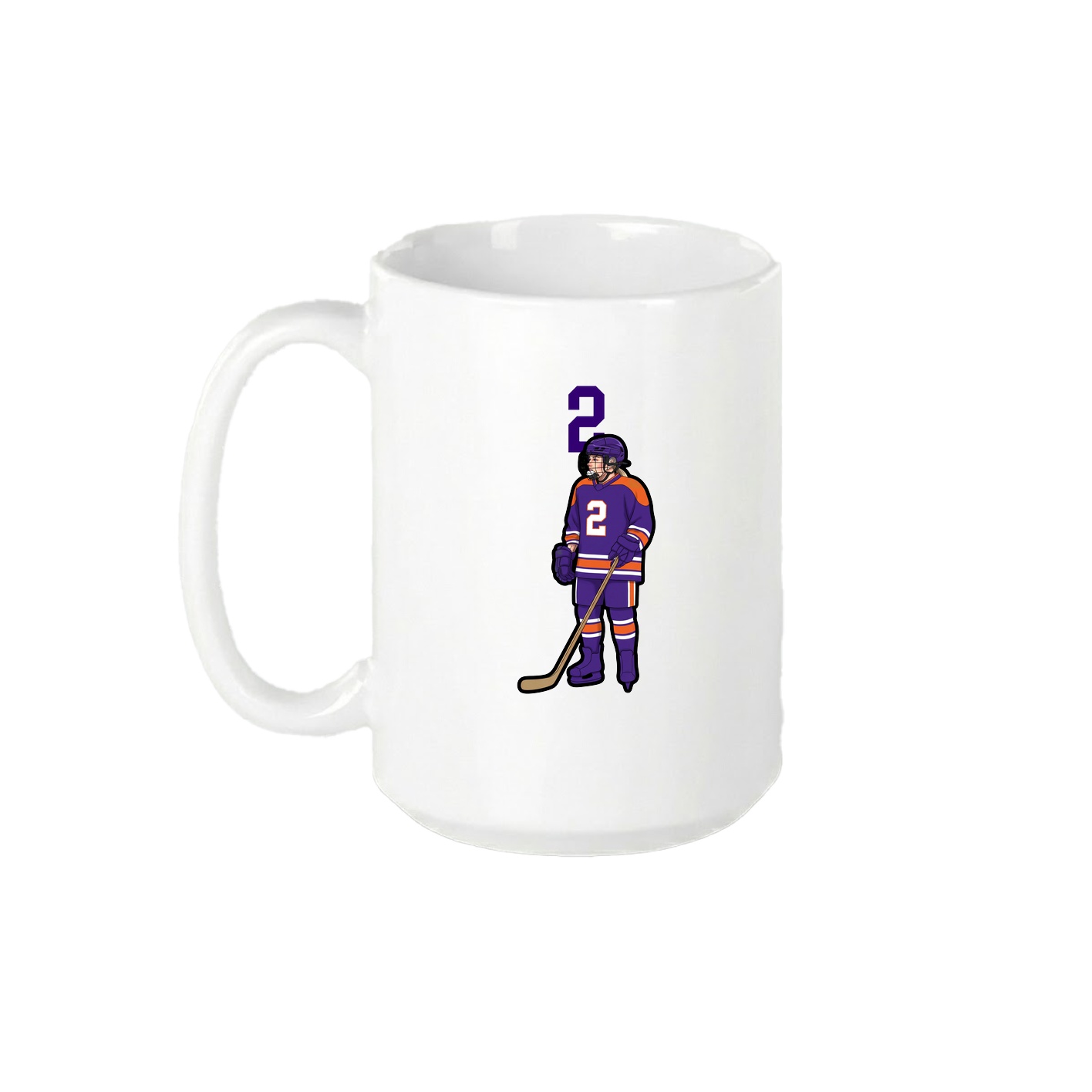 15oz Coffee Mug — Number Top in White